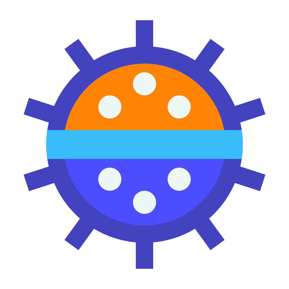 avantgarde style naval mine icon