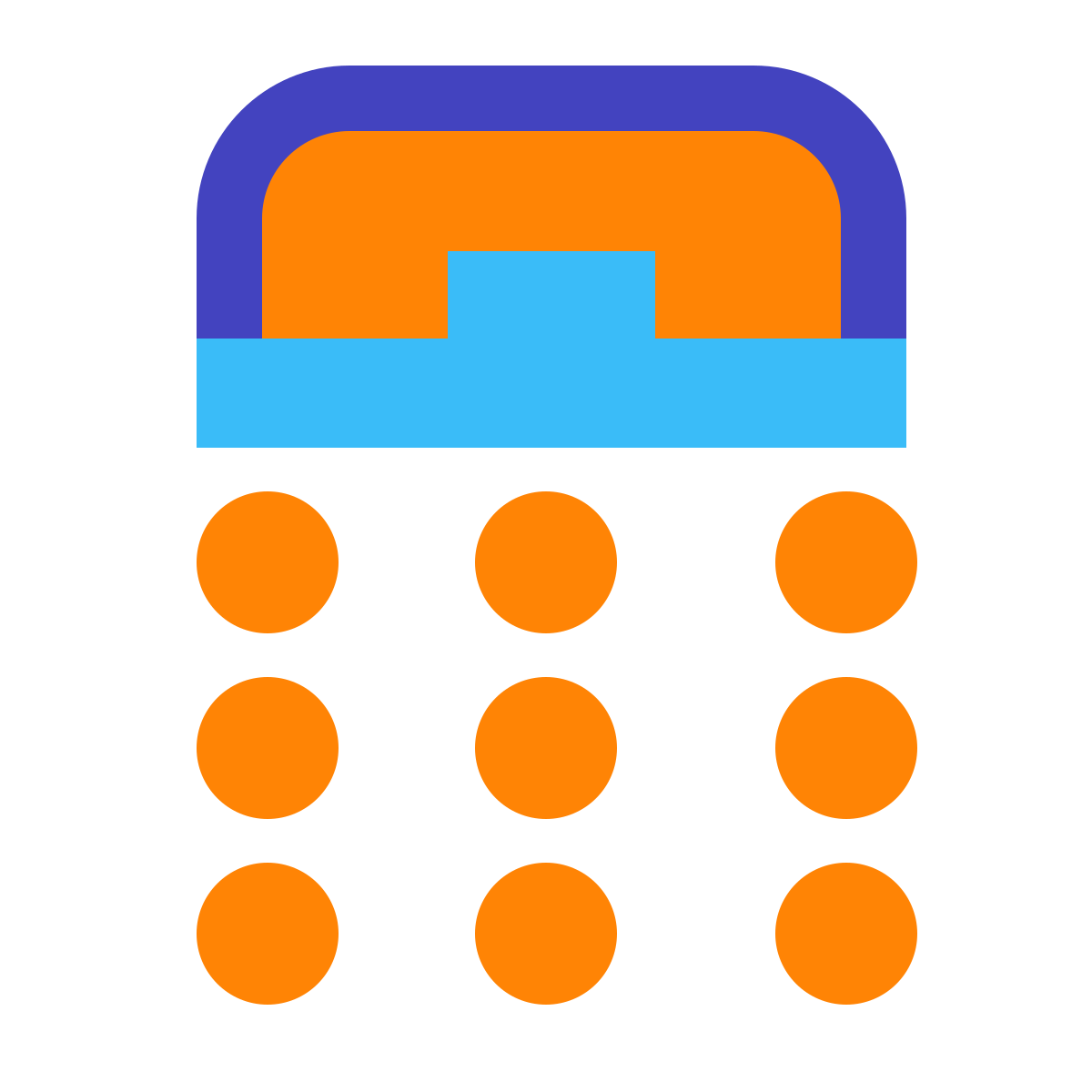 avantgarde style number pad icon