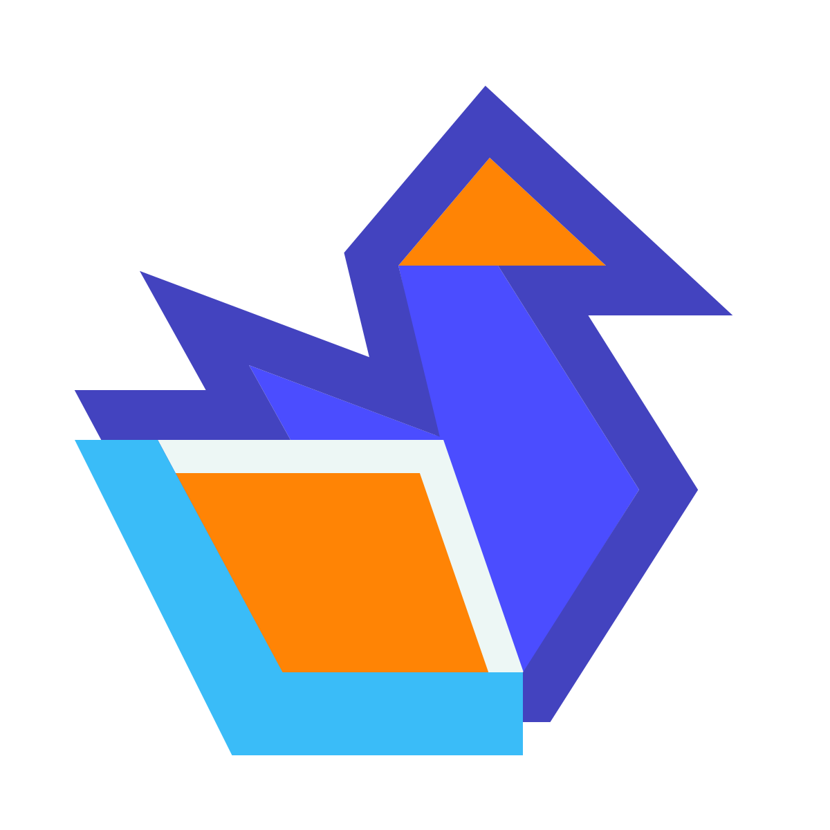 avantgarde style origami icon