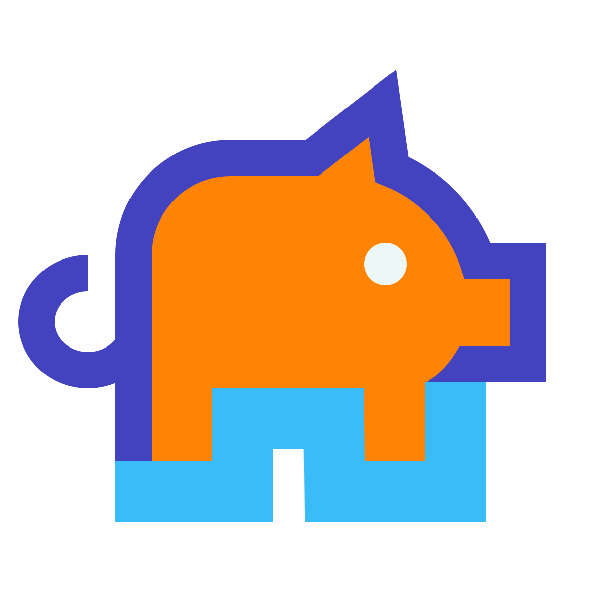 avantgarde style pig icon