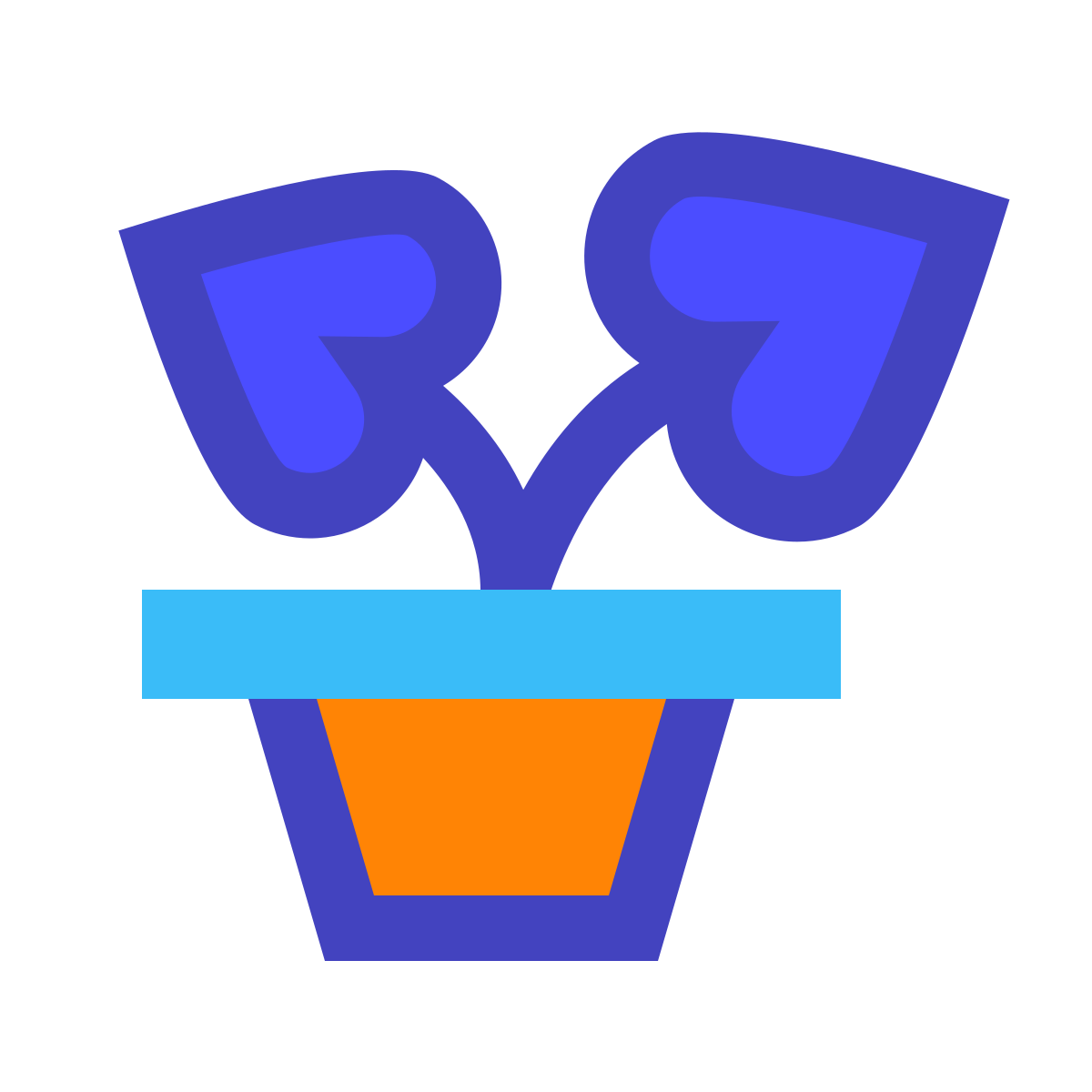 avantgarde style potted plant icon
