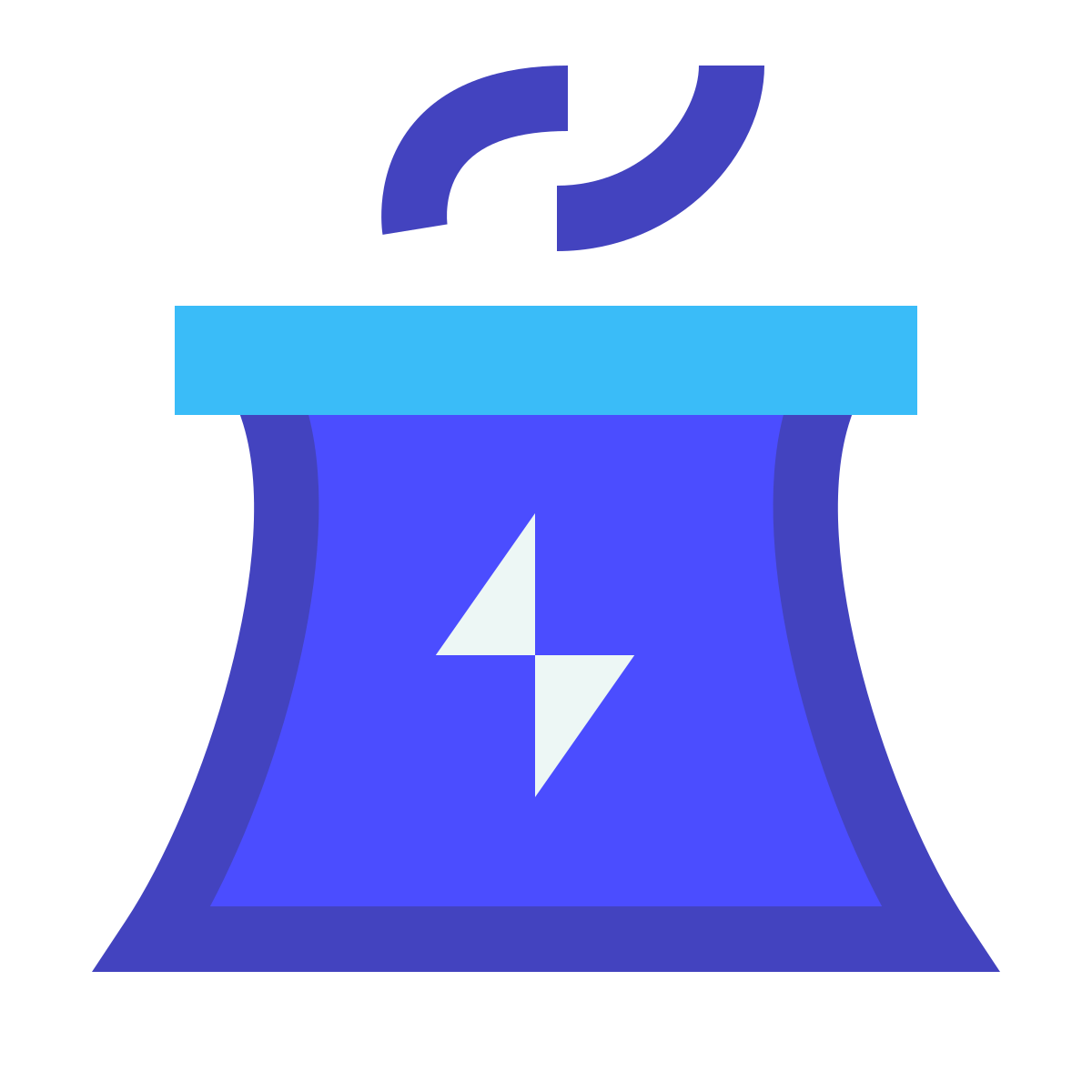 avantgarde style power plant icon