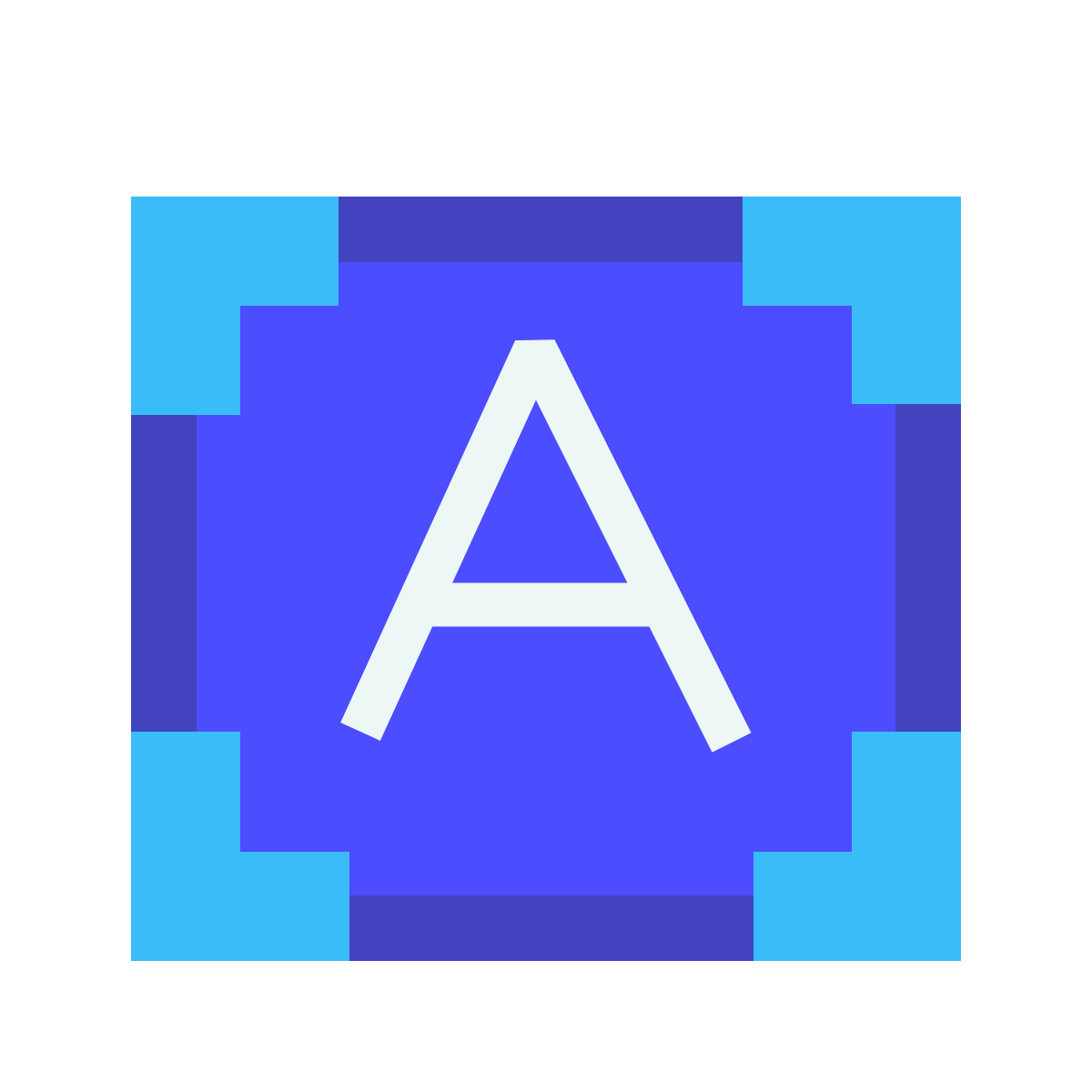avantgarde style printed ocr icon