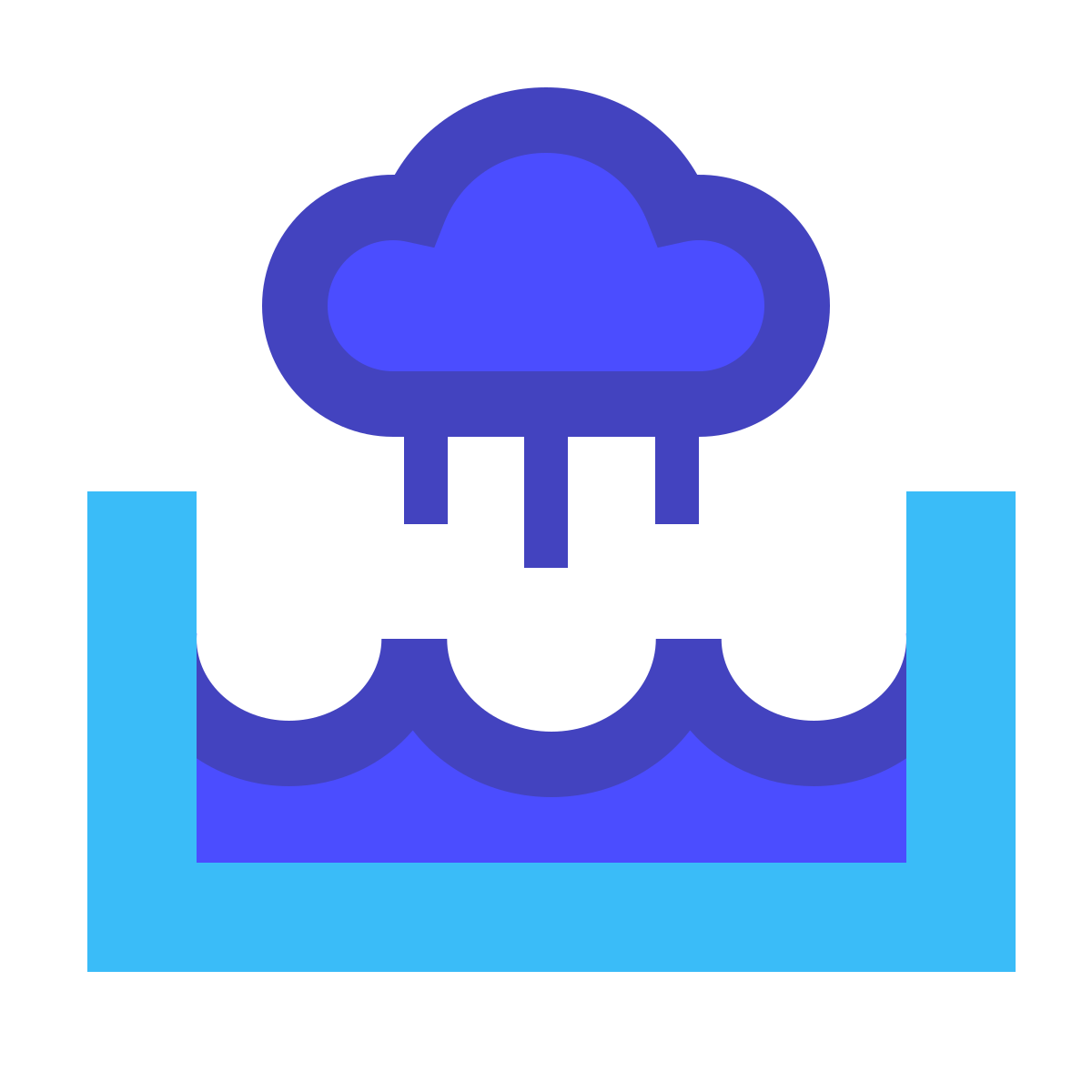 avantgarde style rainwater catchment icon