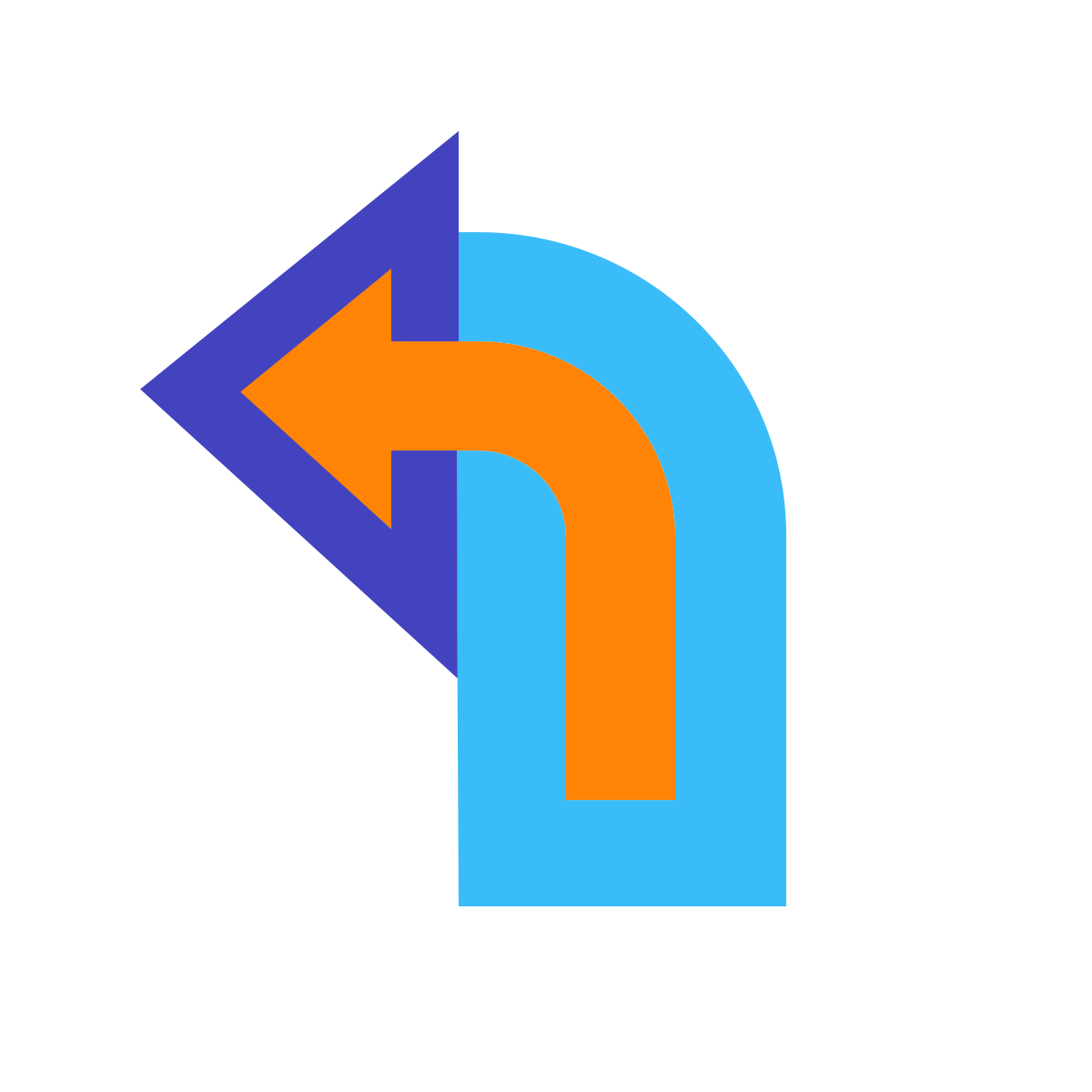 avantgarde style reply arrow icon