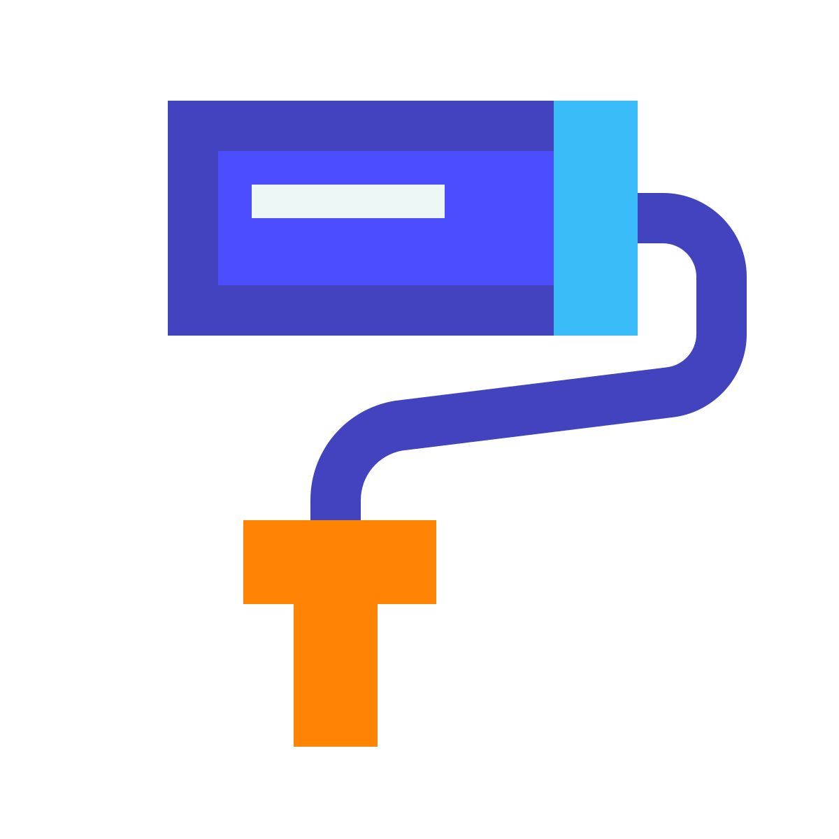 avantgarde style pennello a rullo icon