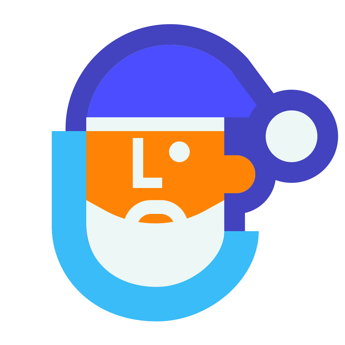 avantgarde style santa icon