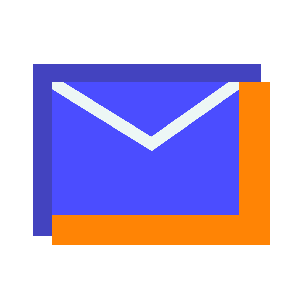 avantgarde style secured letter icon