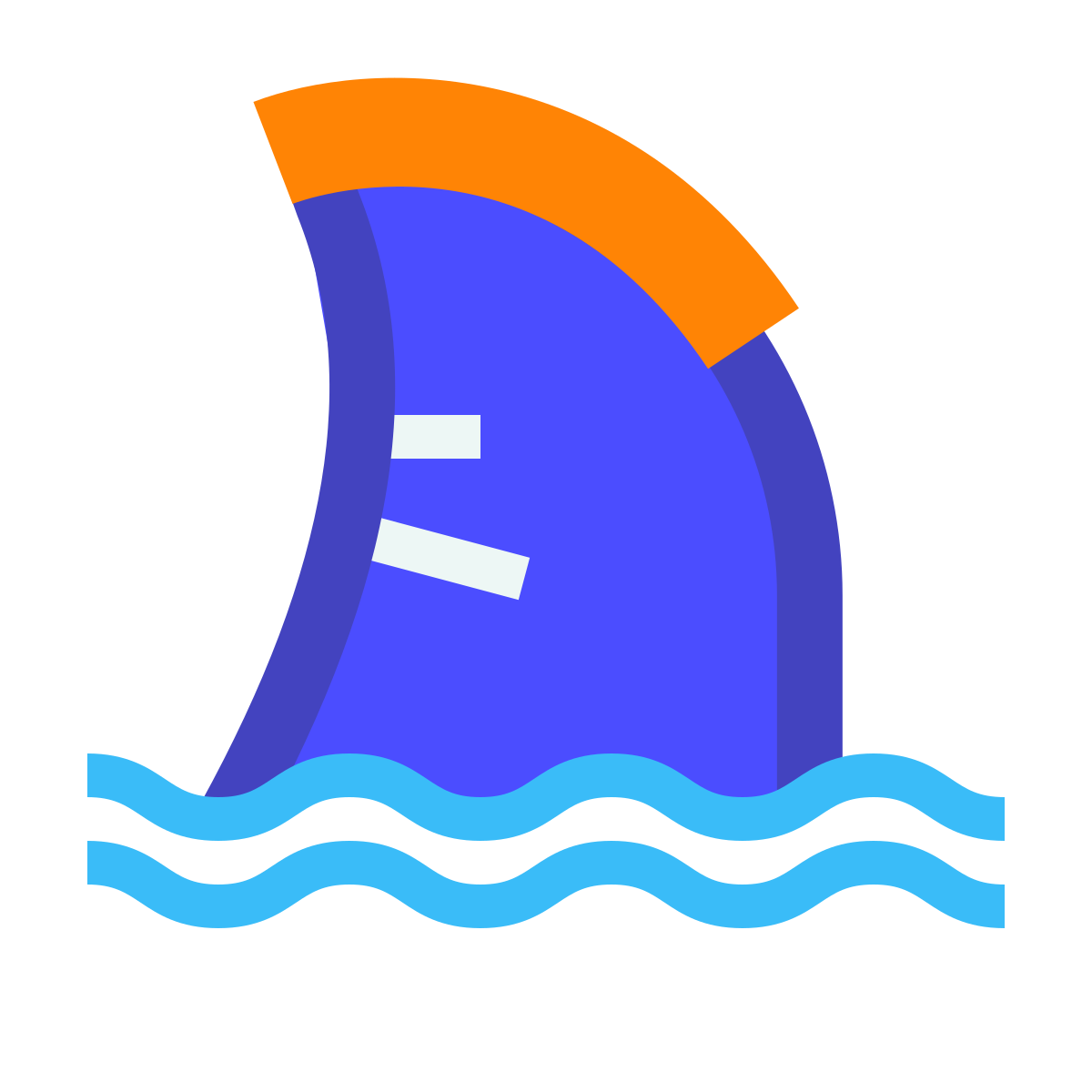 avantgarde style shark icon