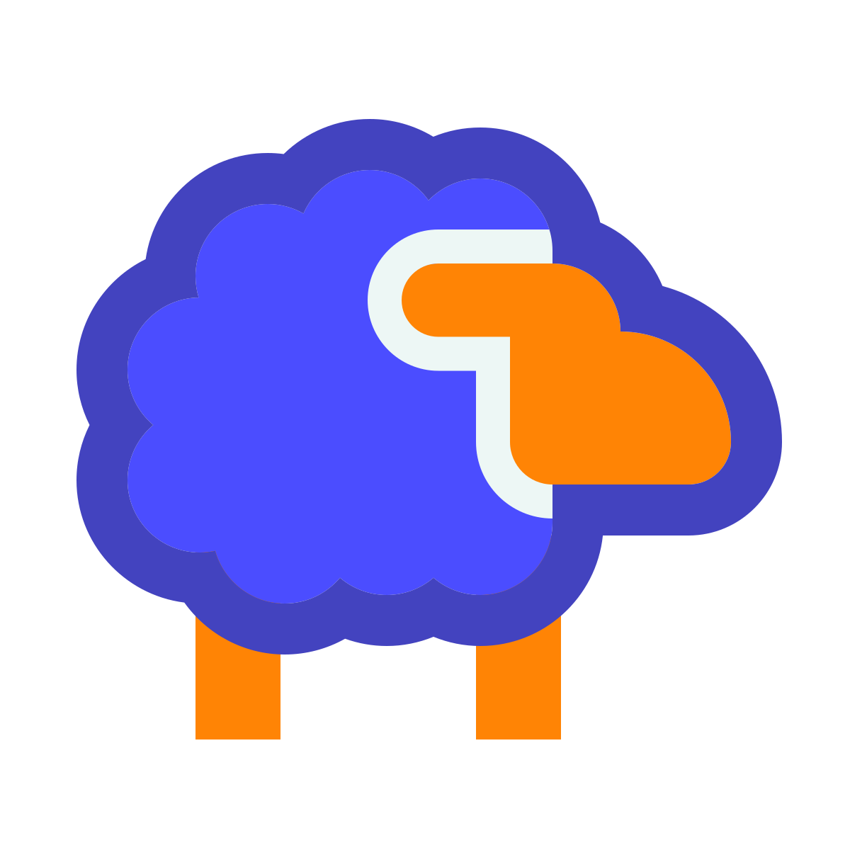 avantgarde style sheep icon