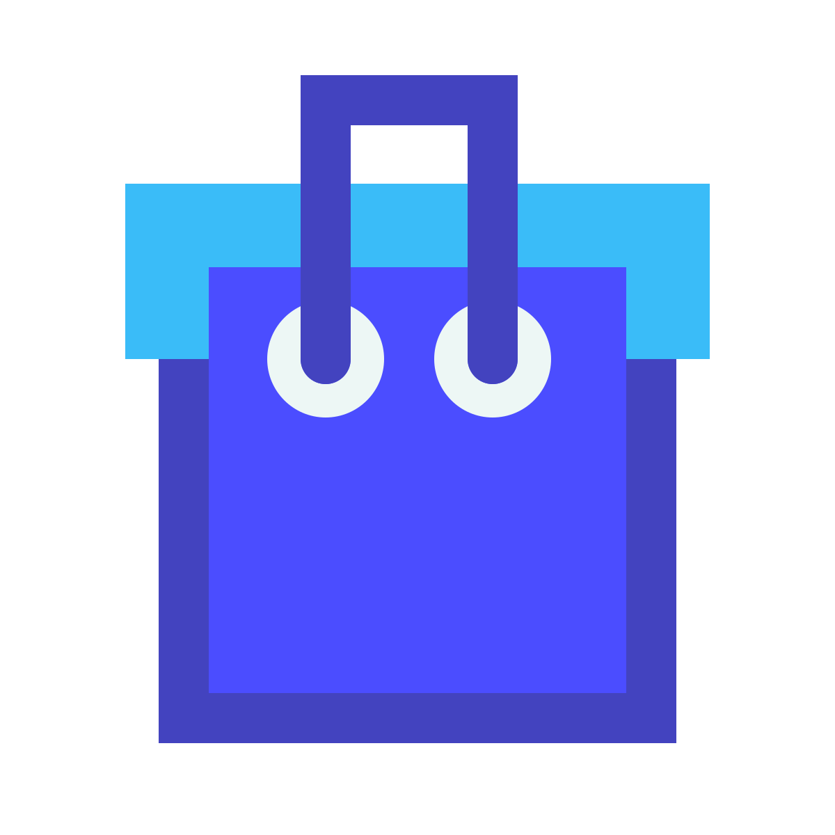 avantgarde style shopping bag icon