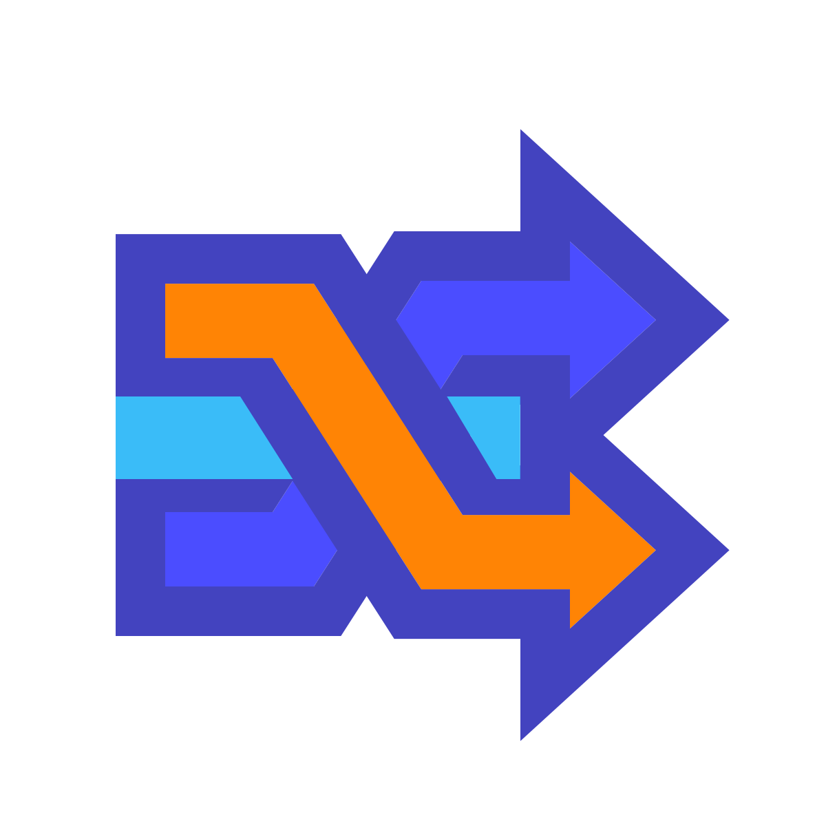 avantgarde style shuffle icon