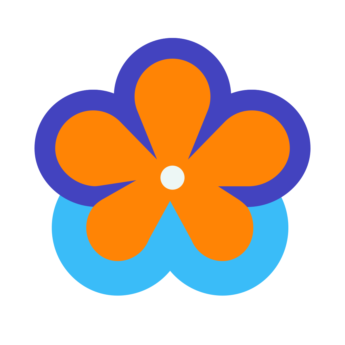 avantgarde style spa flower icon