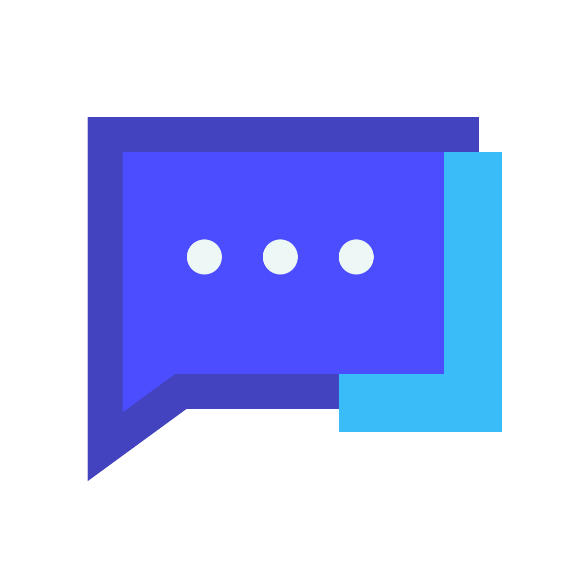 avantgarde style speech bubble with dots icon