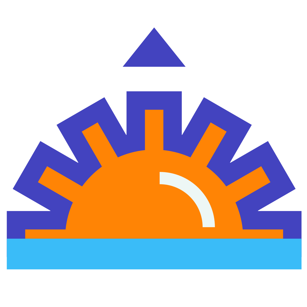 avantgarde style sunrise icon