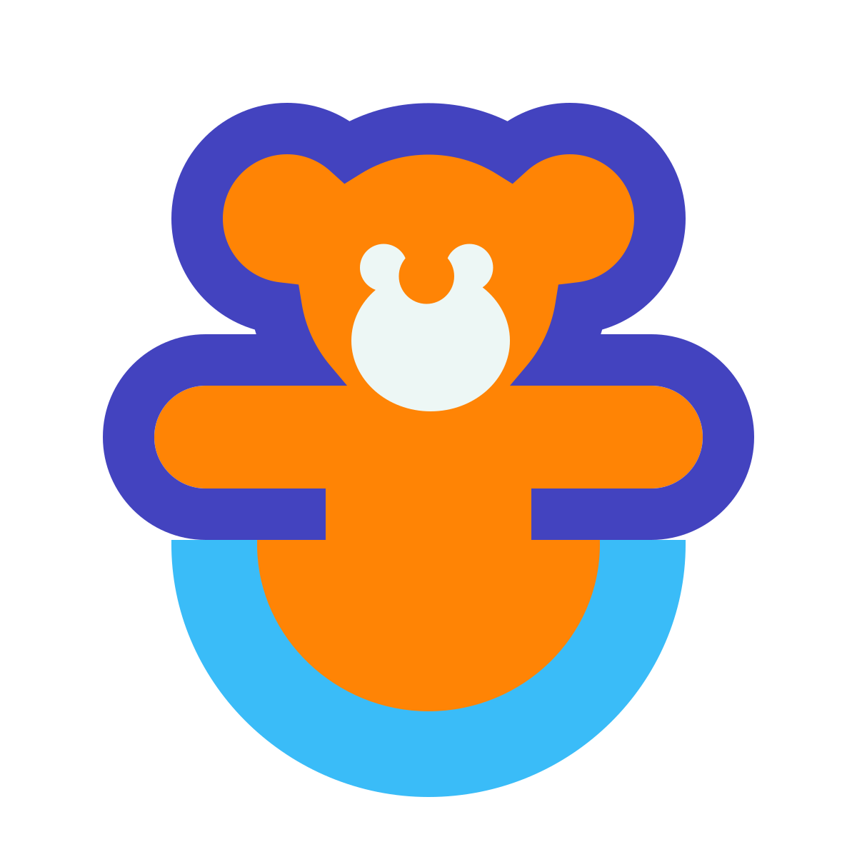 avantgarde style teddy bear icon