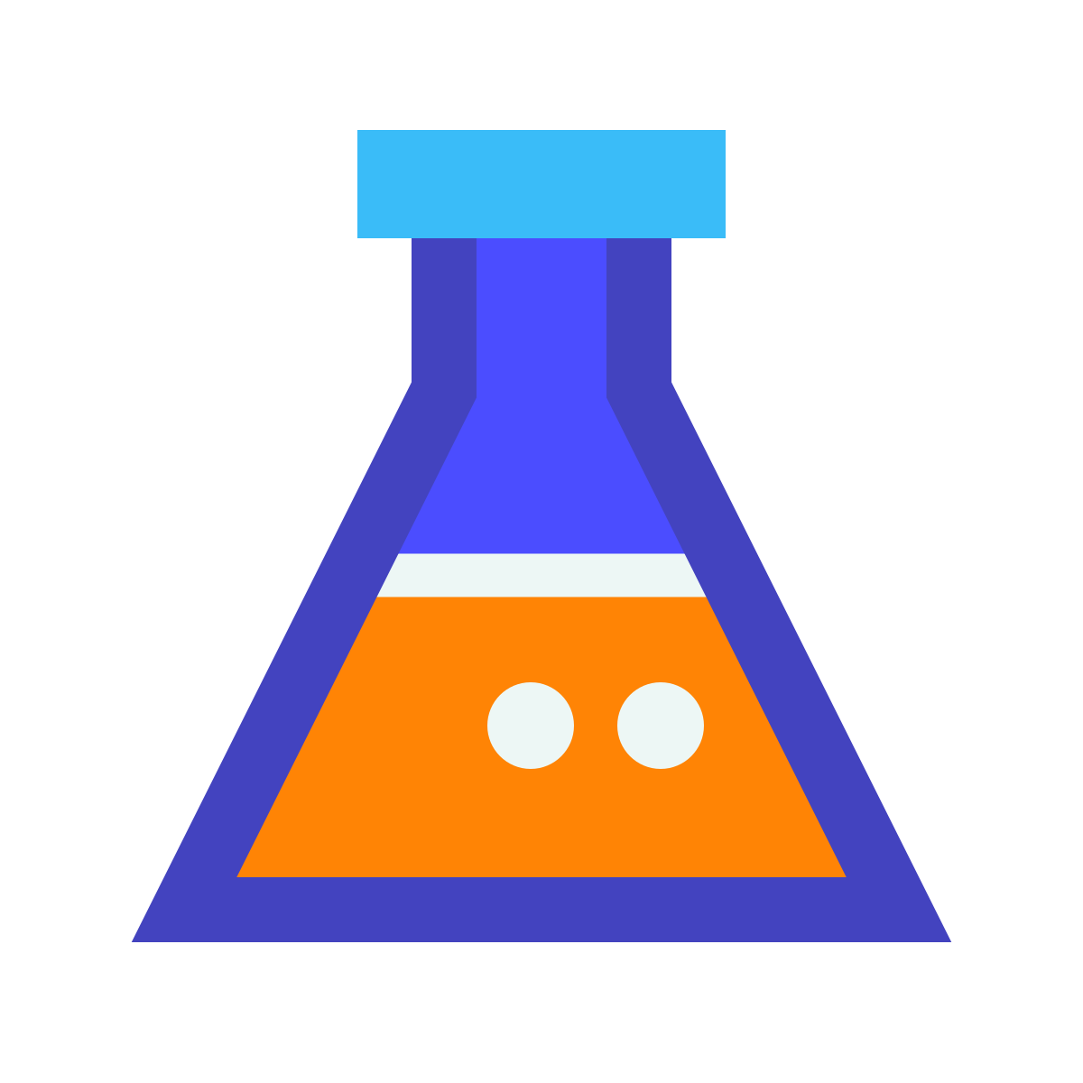avantgarde style test tube icon