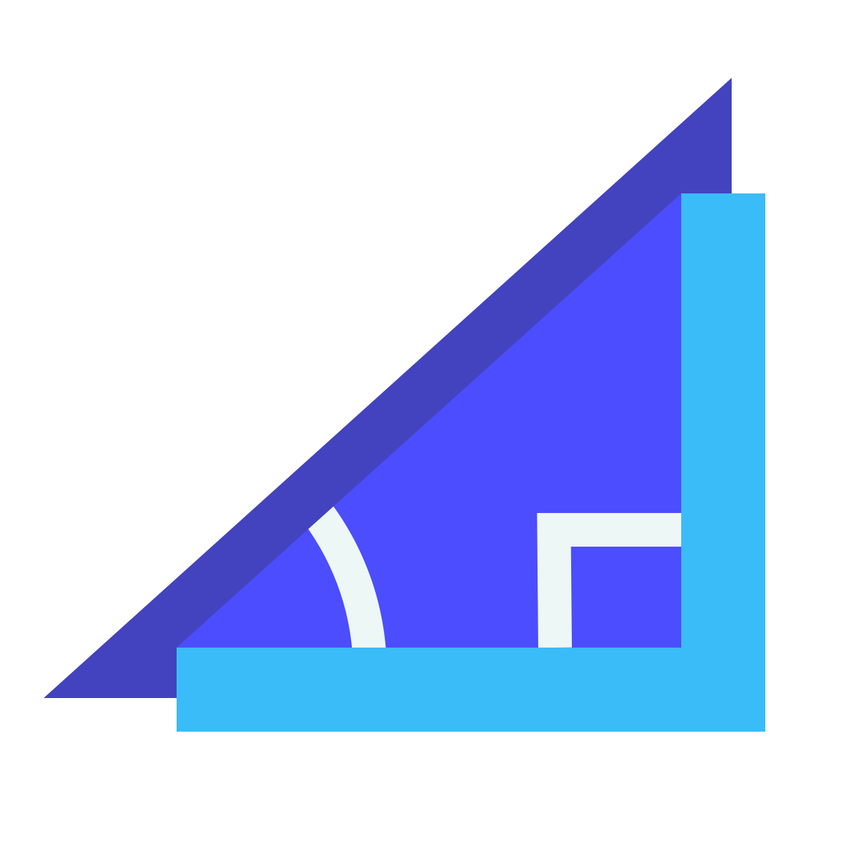 avantgarde style trigonometry icon
