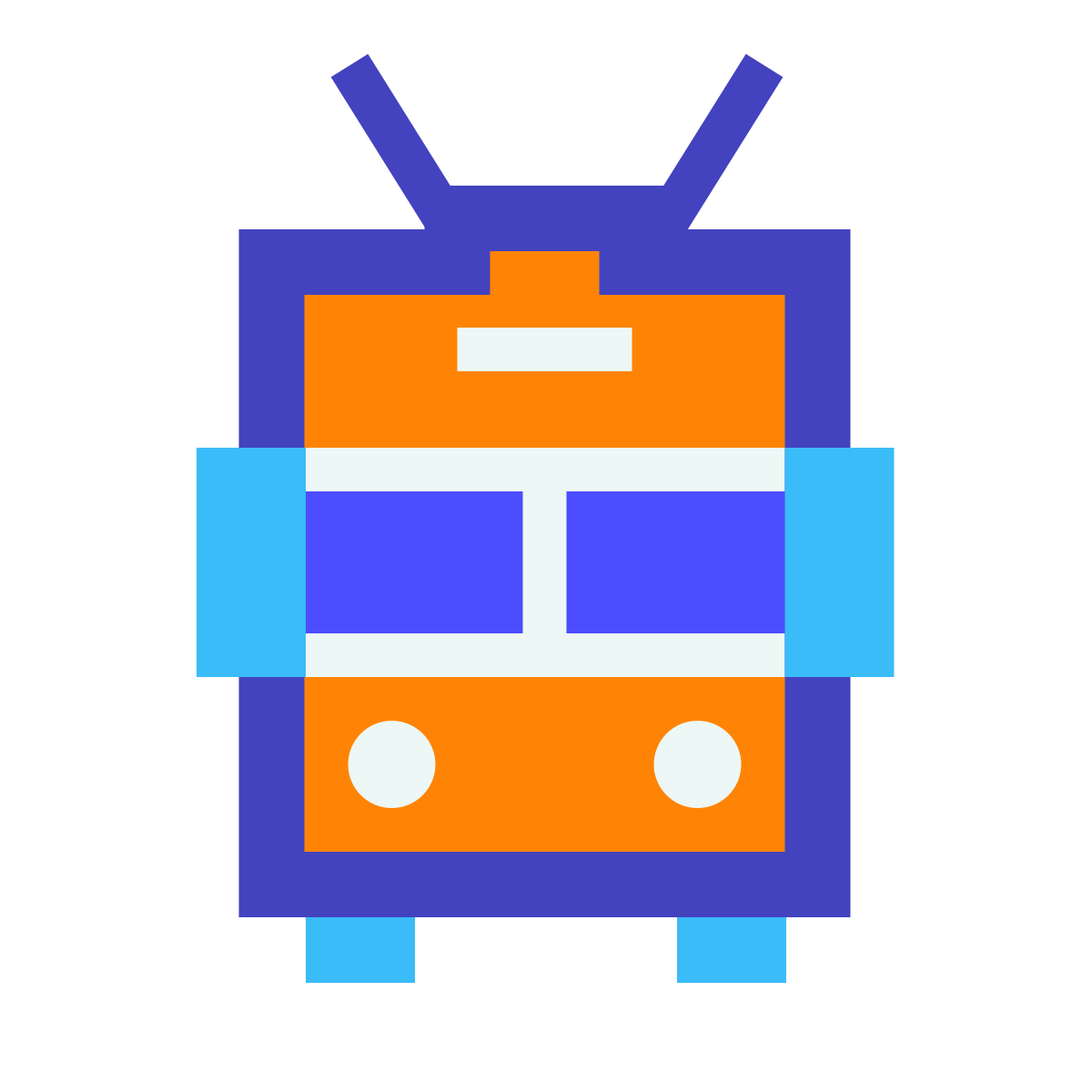 avantgarde style trolleybus icon