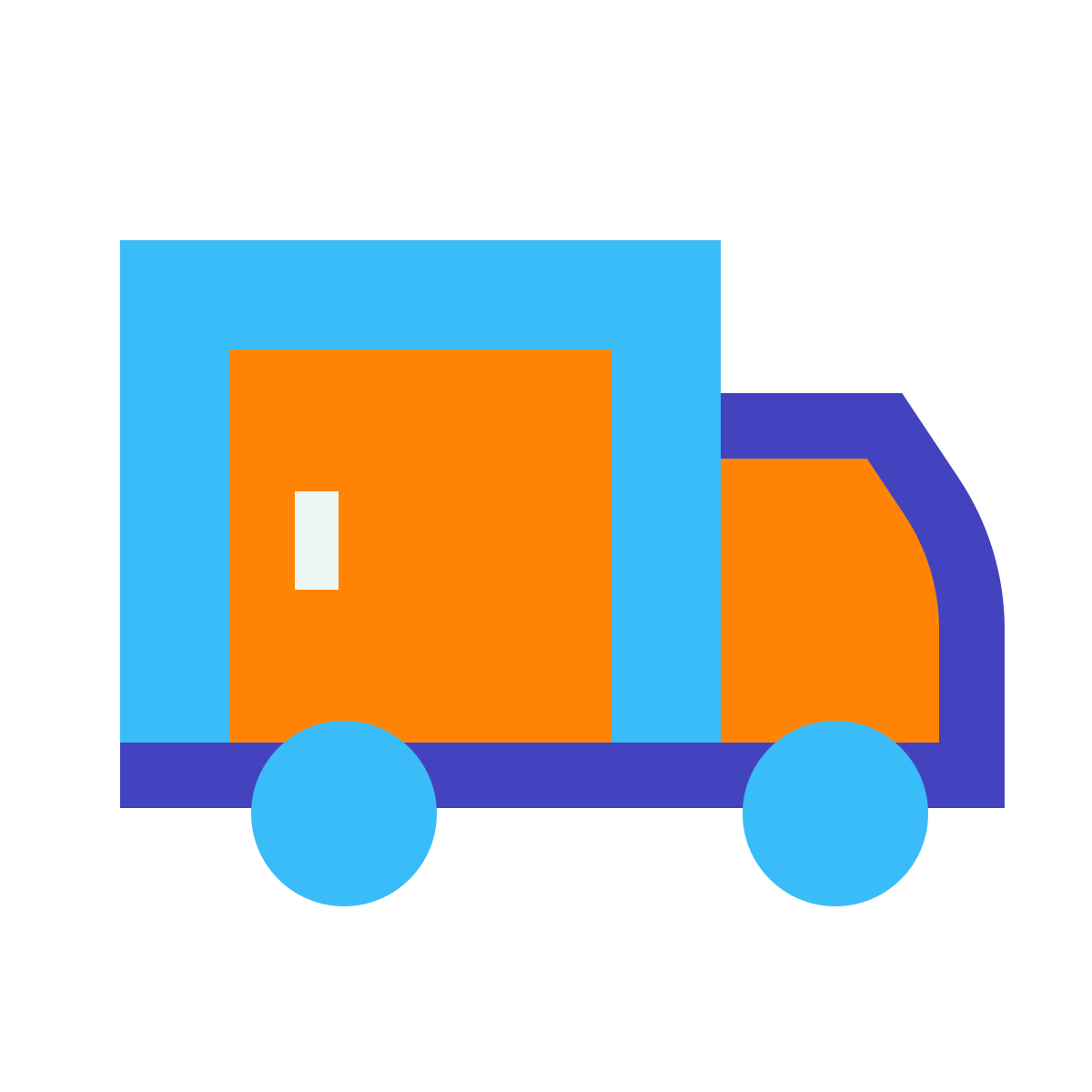 avantgarde style truck icon
