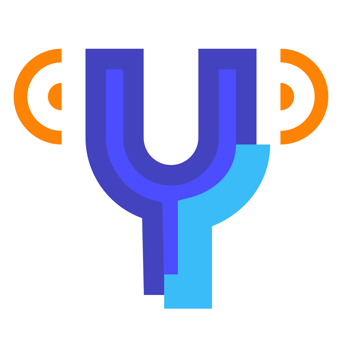 avantgarde style tuning fork icon