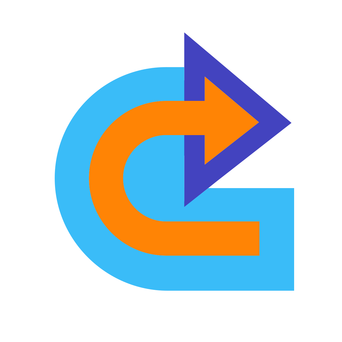avantgarde style u turn to right icon