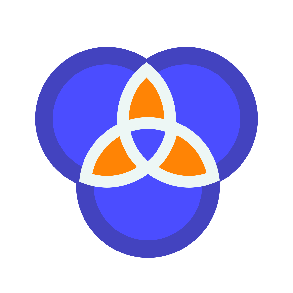 avantgarde style venn diagram icon