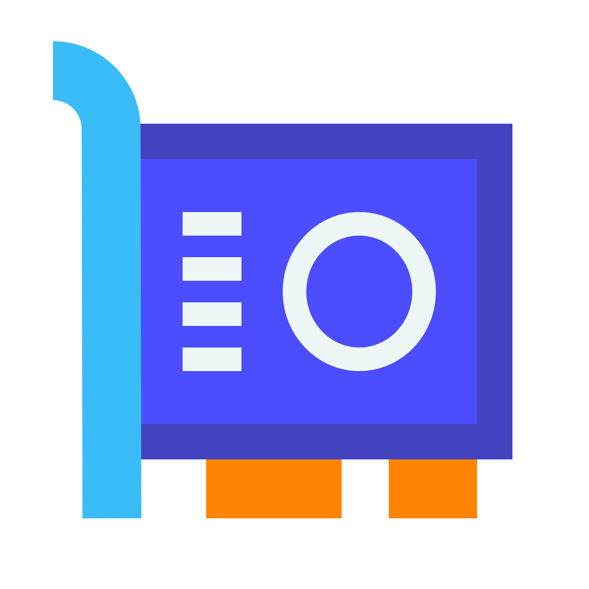 avantgarde style video card icon
