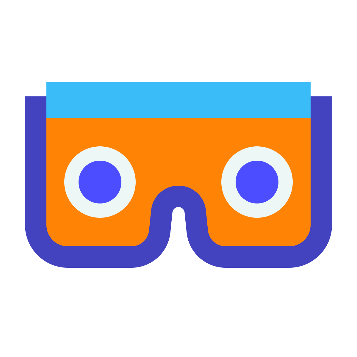 avantgarde style virtual reality icon