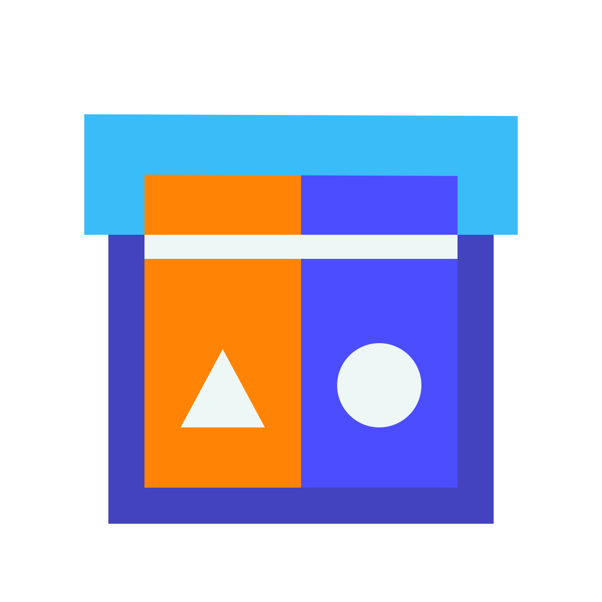 avantgarde style waste separation icon