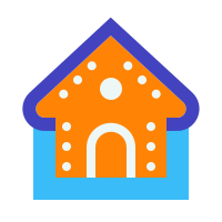 gingerbread house icon