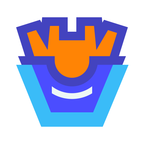 French Fries icon in Avantgarde Style