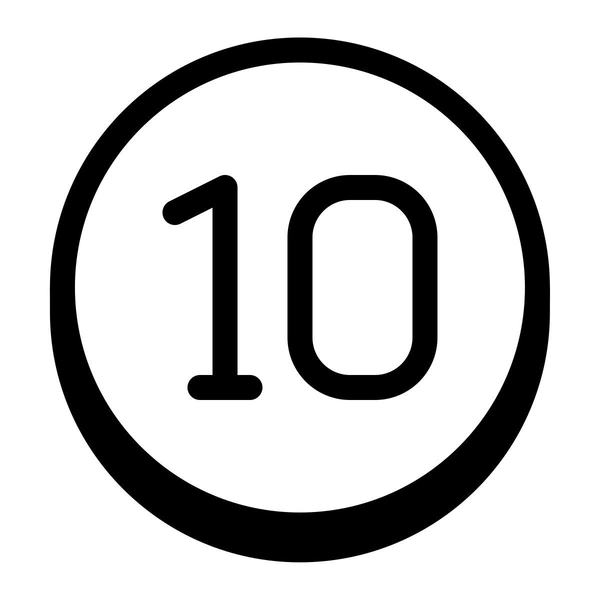badges style 10 circled c icon