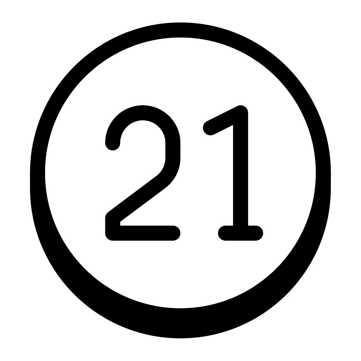 badges style 21 cerclé c icon