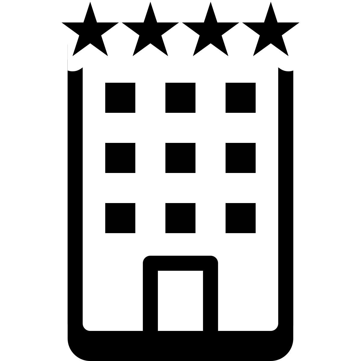 badges style 4 star hotel icon