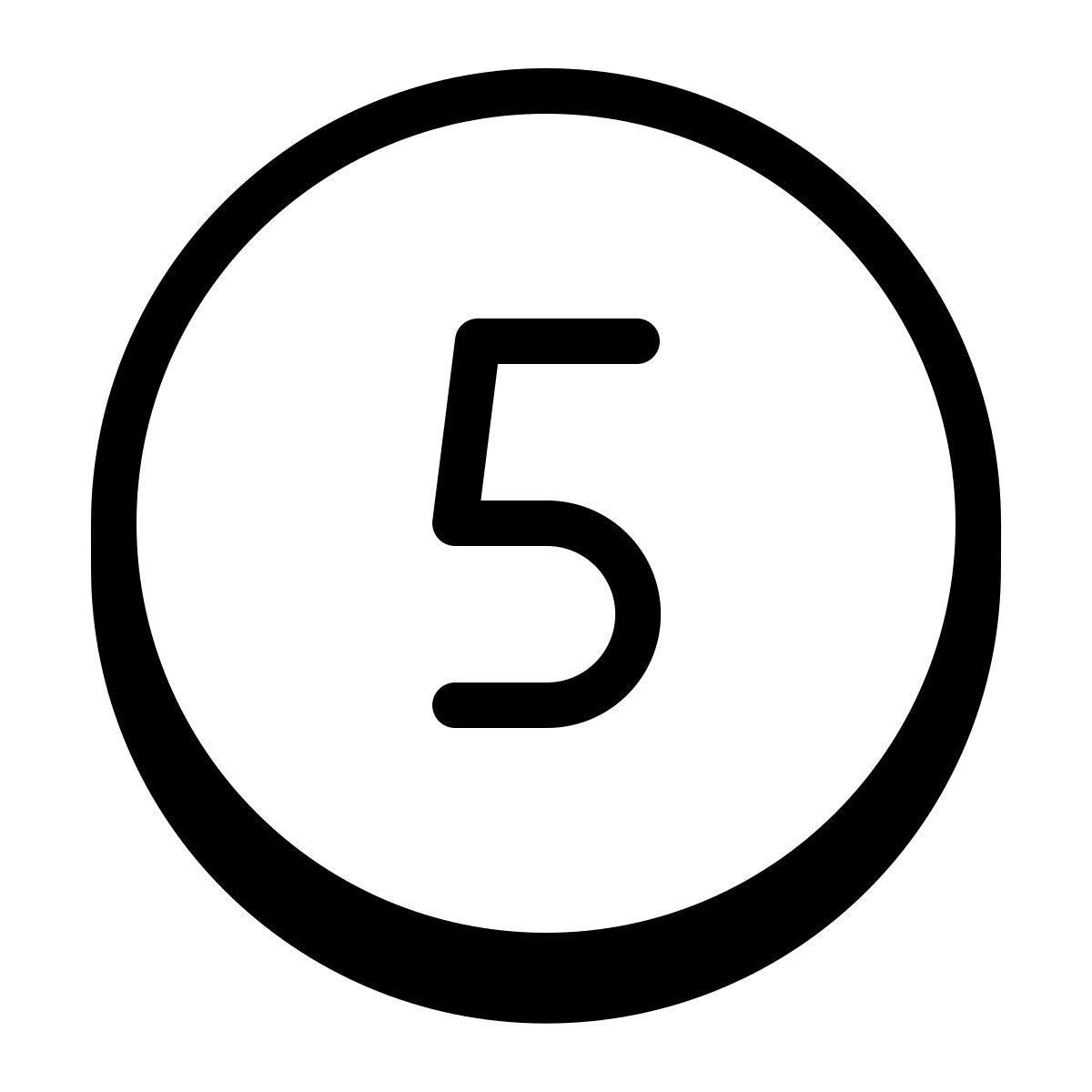 badges style cerclé 5 c icon