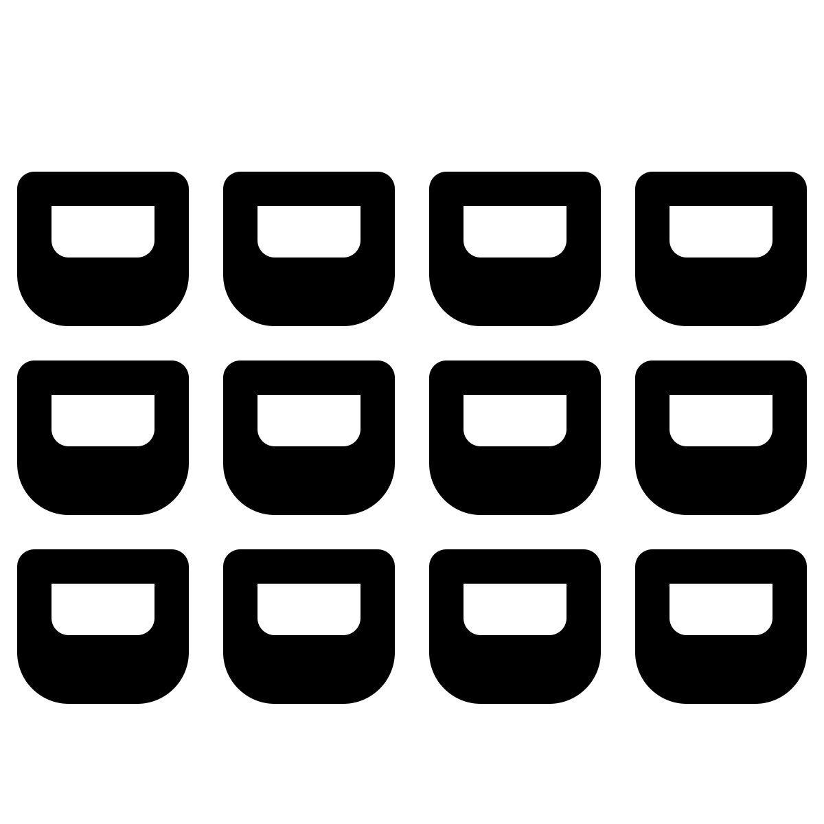 badges style grid view icon