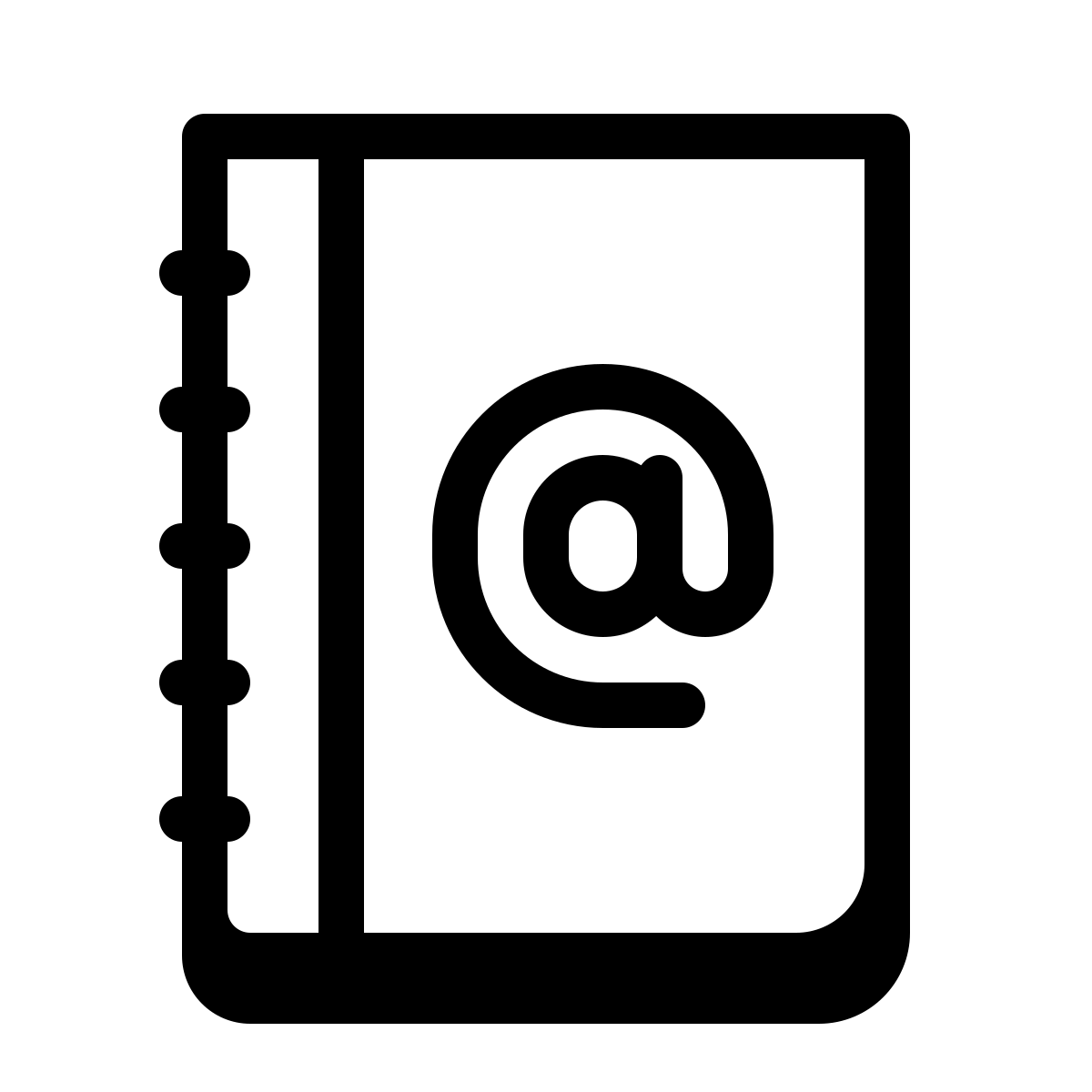 badges style address book icon