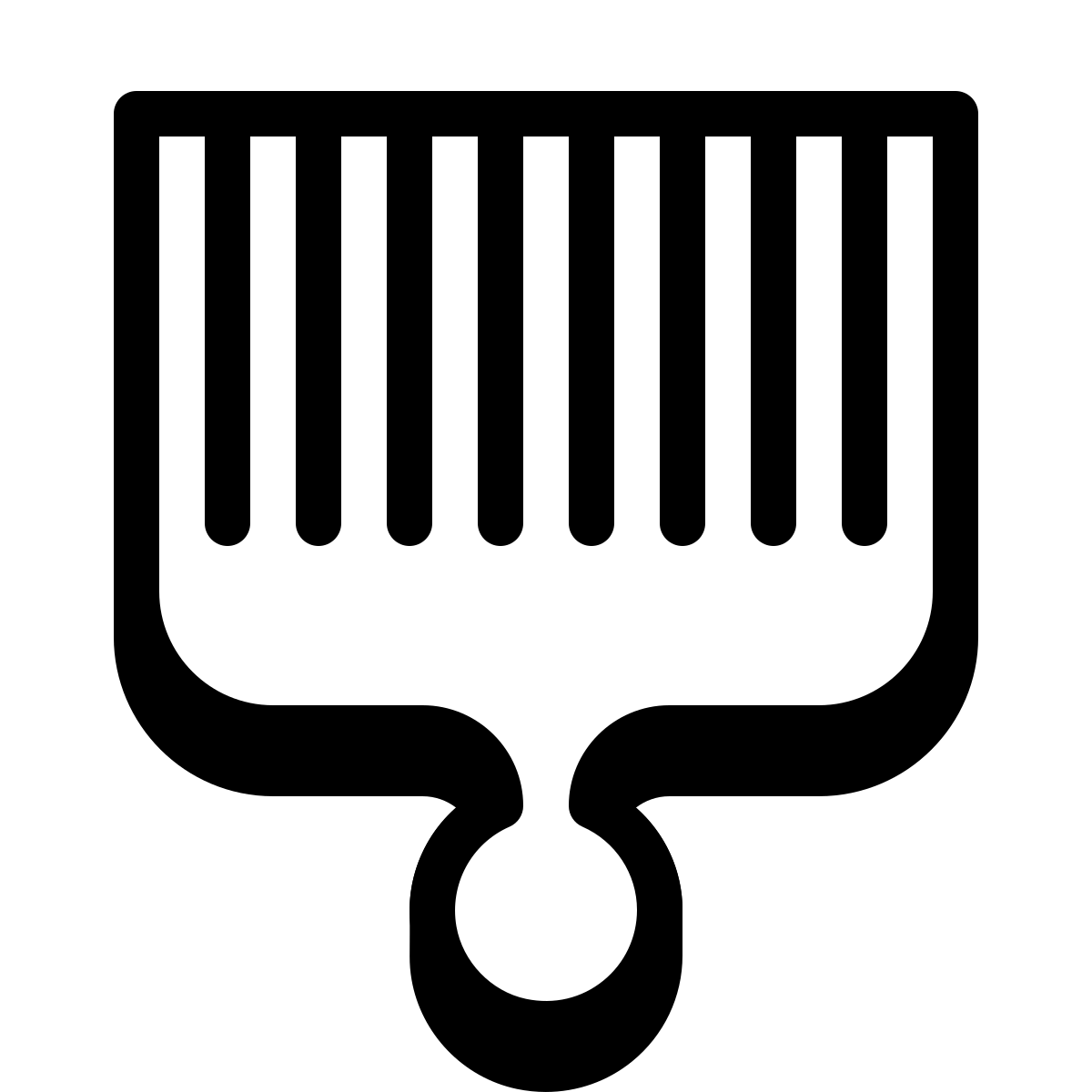 badges style afro pick icon
