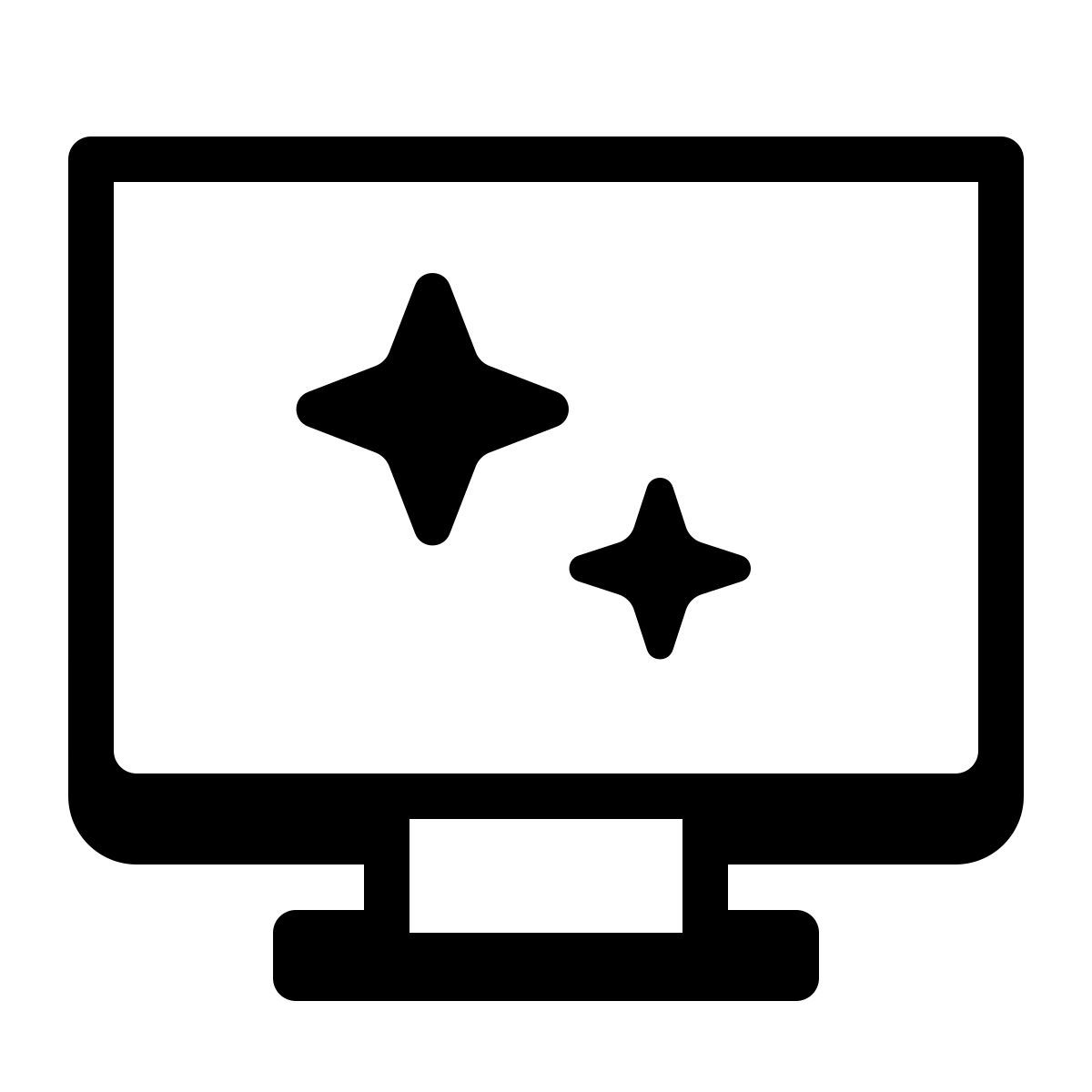 badges style ai computer icon