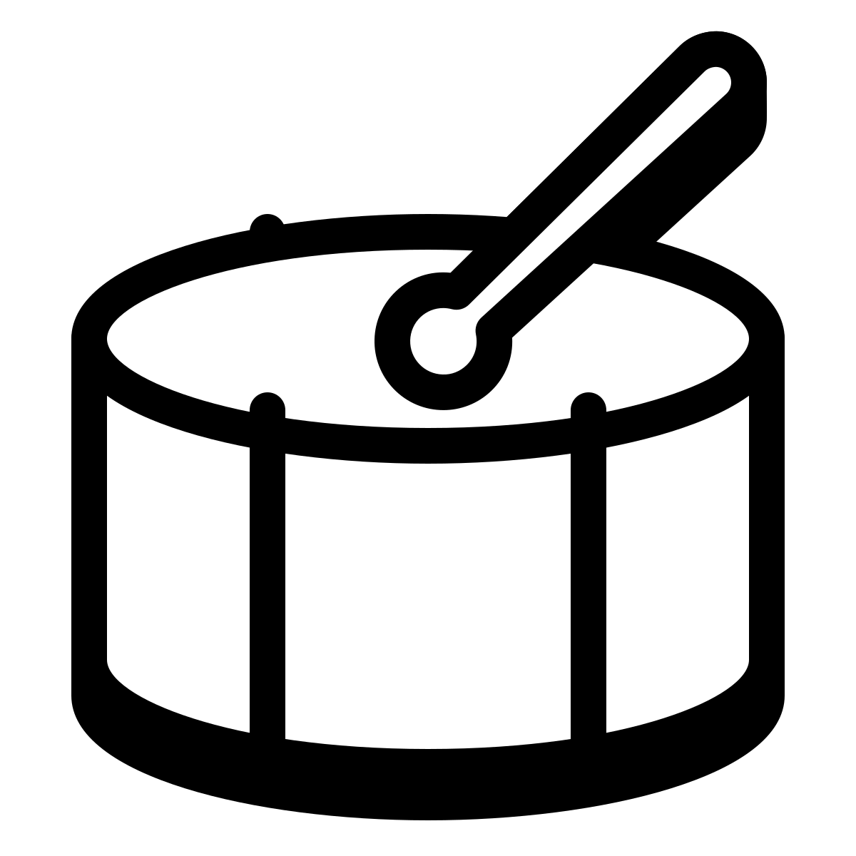 badges style bass drum icon