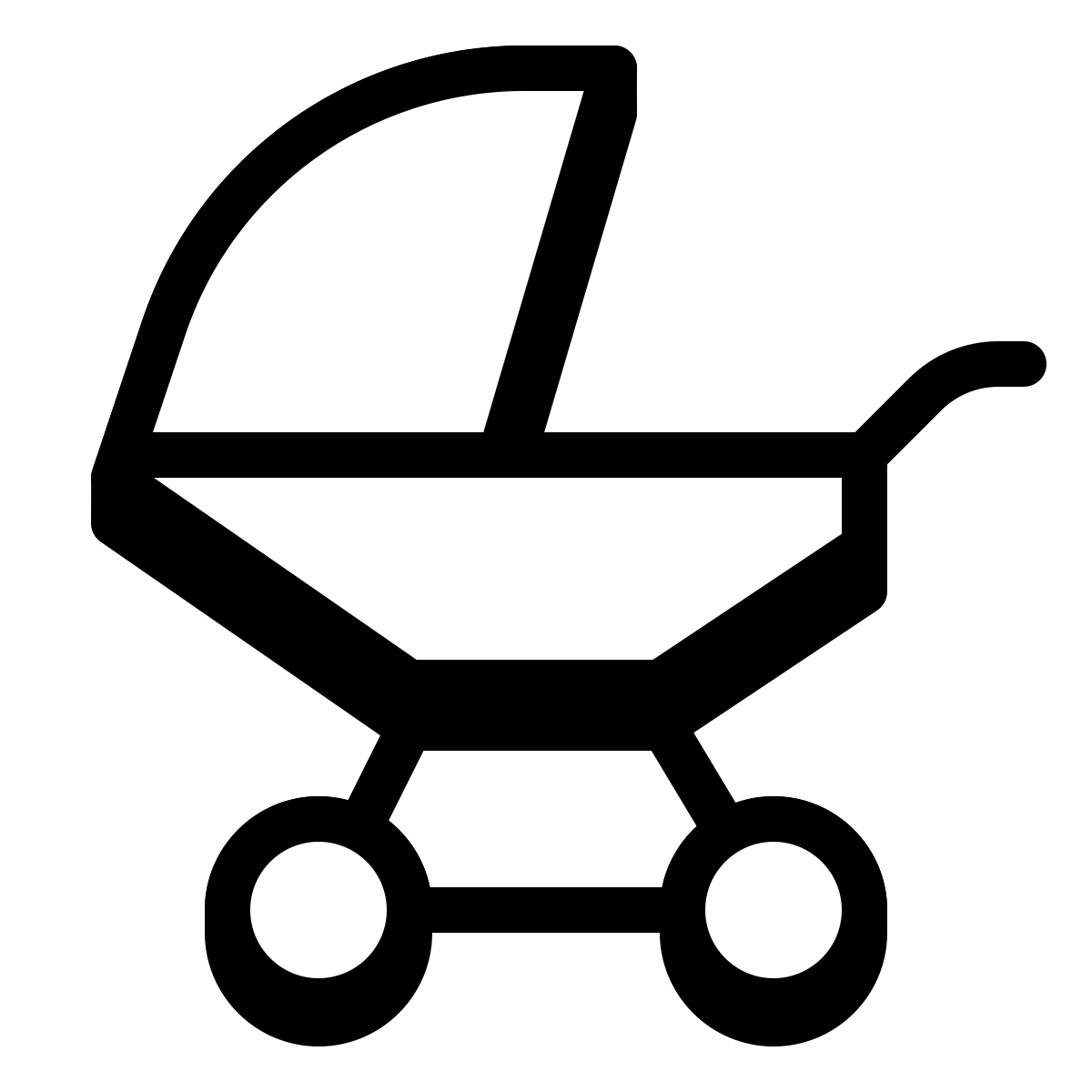 badges style boy stroller icon