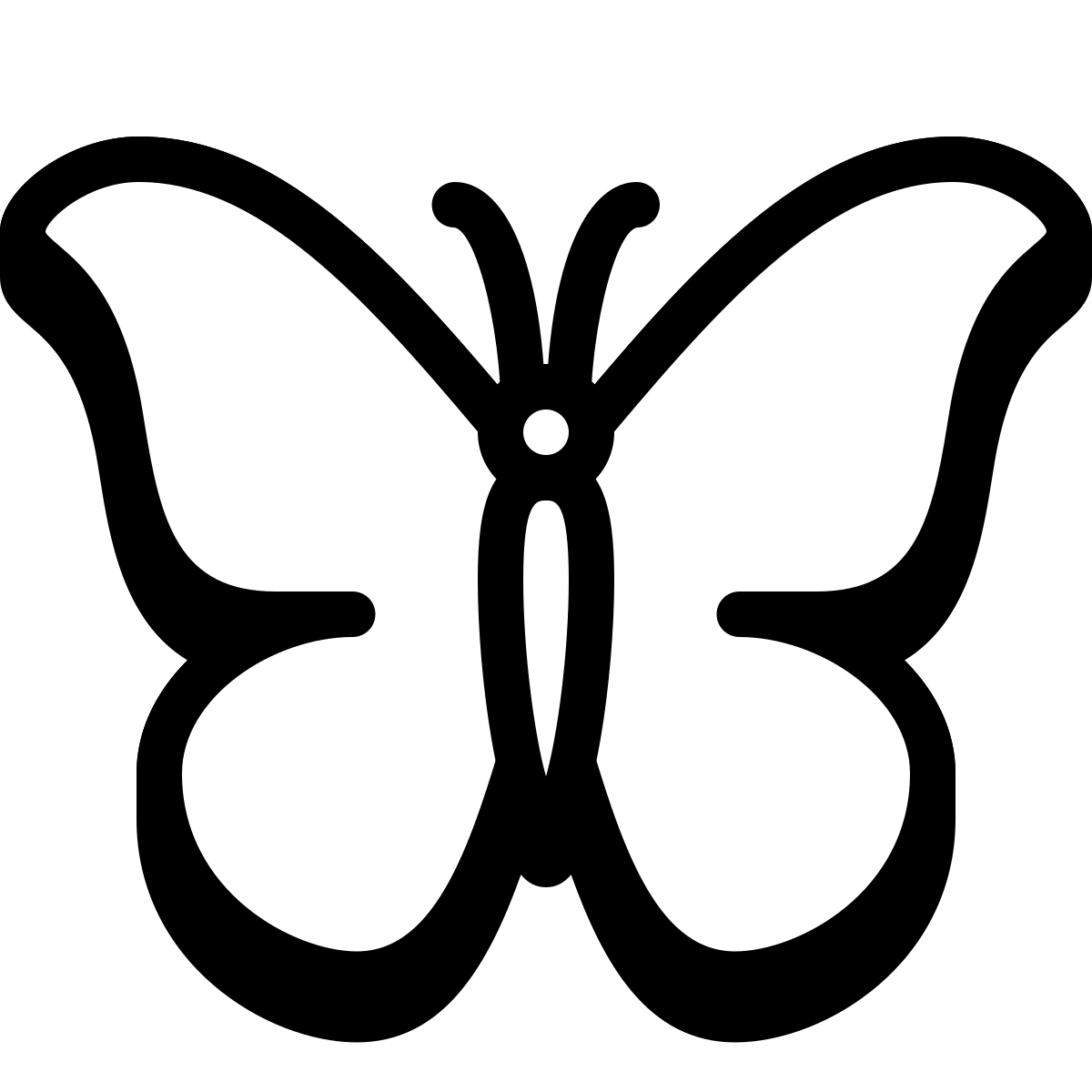 badges style butterfly icon
