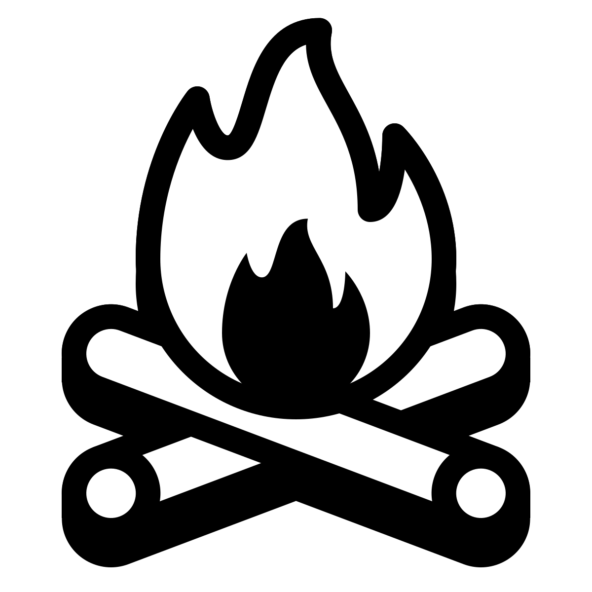 badges style campfire icon