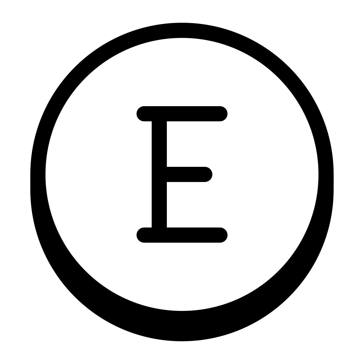 badges style circled e icon