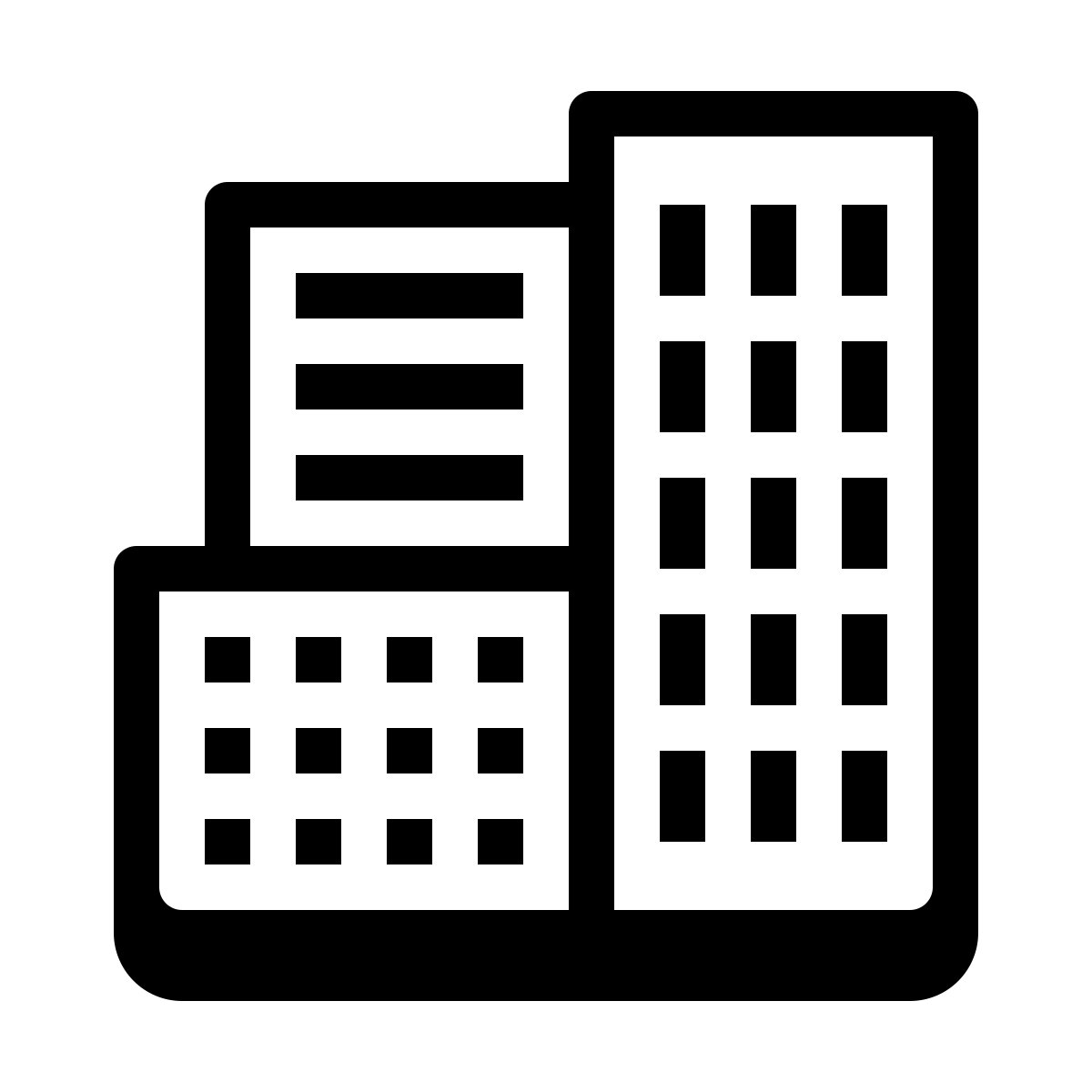 badges style city buildings icon