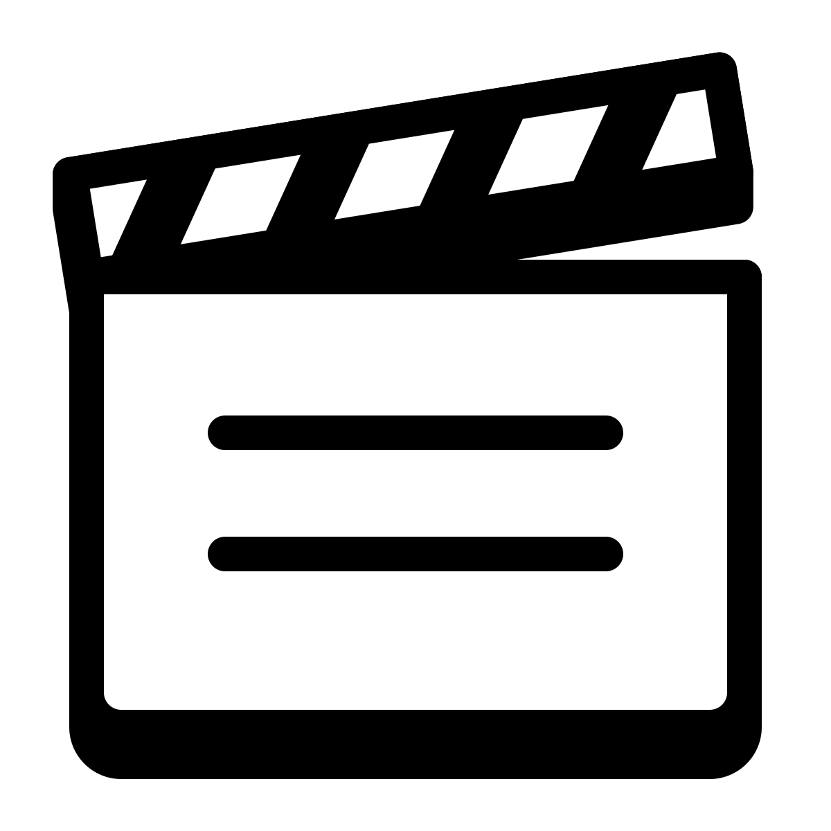 badges style clapperboard icon