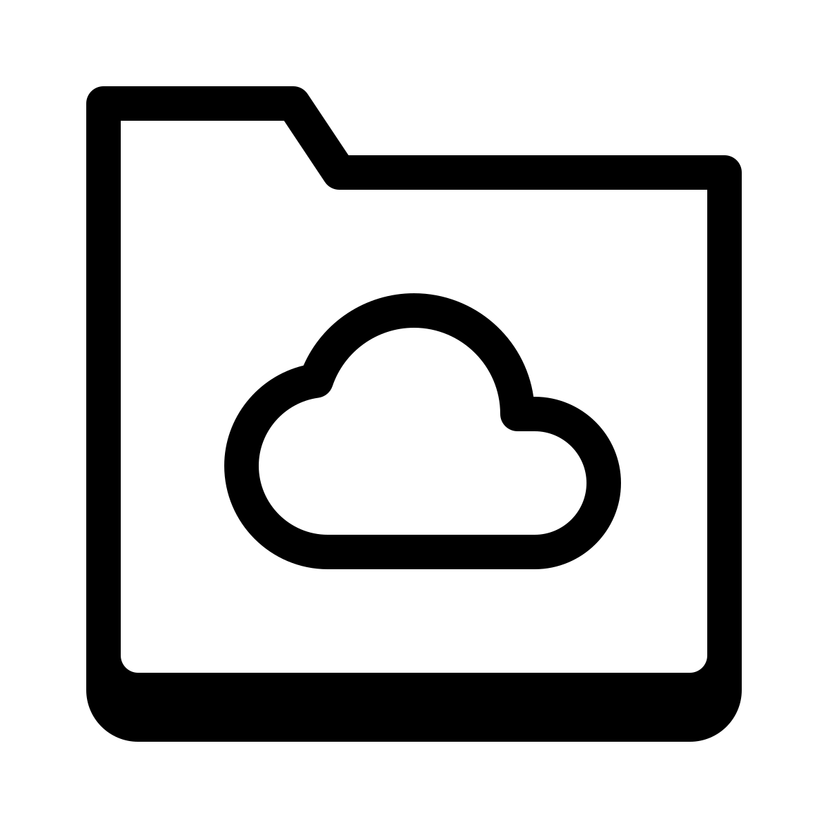 badges style cloud folder icon