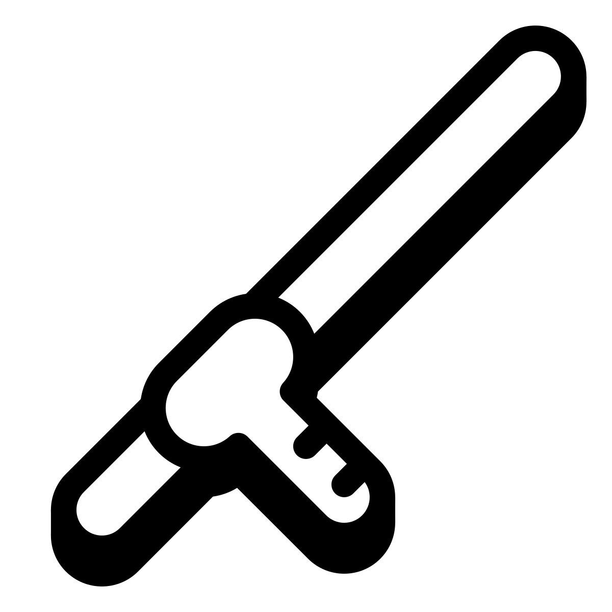 badges style cosh weapon icon