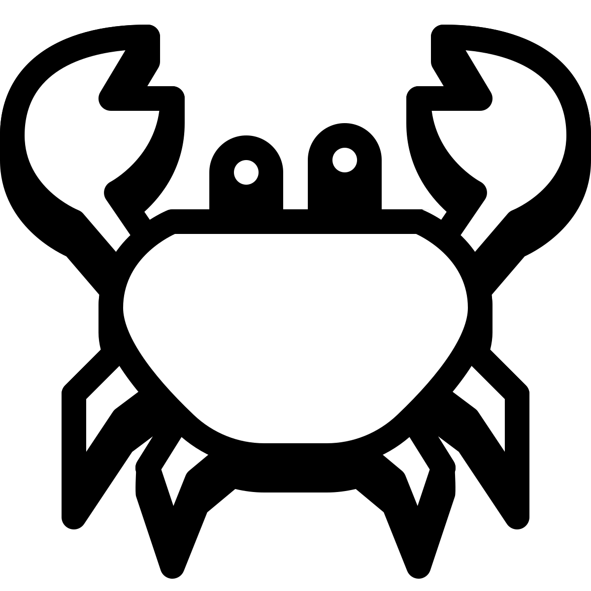 badges style crab icon
